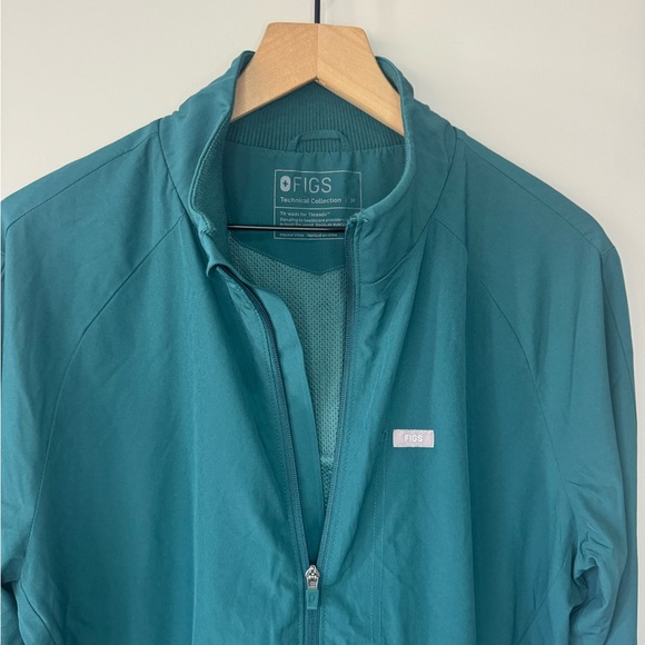 Figs Men's Cobaki Performance Emerald Green Full-Zip Lightweight Jacket size M - Picture 6 of 10